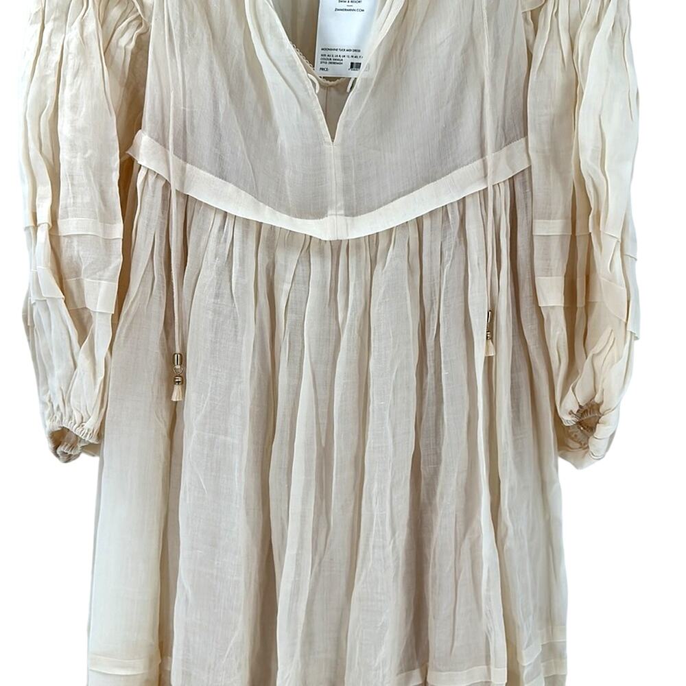 Zimmerman Moonshine Tuck Midi Dress | Size 8 - Picture 8 of 13